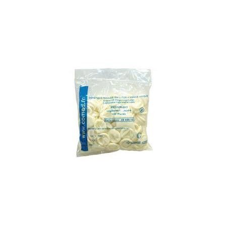 SACHET DE 100 DOIGTIERS ROULES LATEX