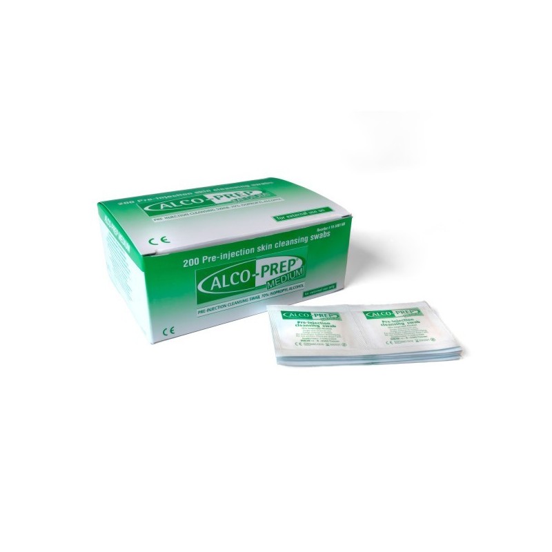 BOITE DE 200 TAMPONS ALCOOL BOITE DE 200 TAMPONS ALCOOL